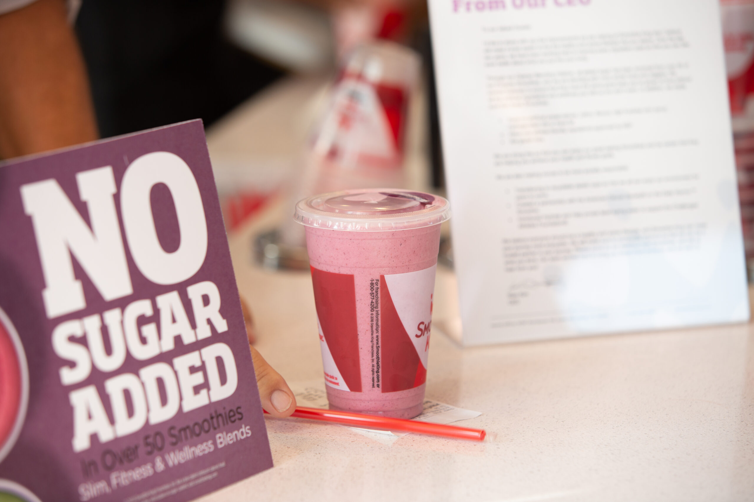 Smoothie King's clean-label efforts include eliminating added sugars.