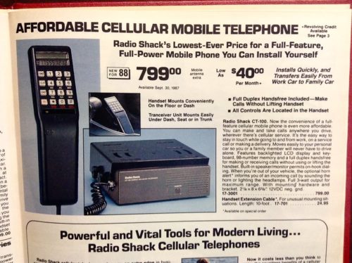 Photo of the Radio Shack catalog from 1988 illustrating planned obsolescence