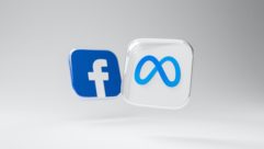 The Meta and Facebook logos