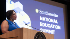Monique Chism speaking at the 2022 Smithsonian National Education Summit for article on Smithsonian educators