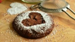 Are better burgers, desserts the key to more nutritious, sustainable eating? [Photo of a cookie with a heart shape dusted on in powdered sugar]