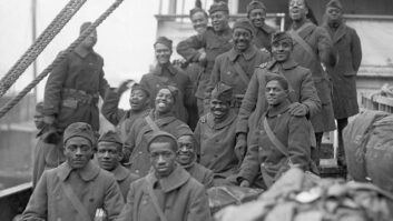 The Arrival Of 369Th Regiment Nyc (Original Caption) The arrival of the 369th Black infantry regiment in New York after World War I. Undated photograph.