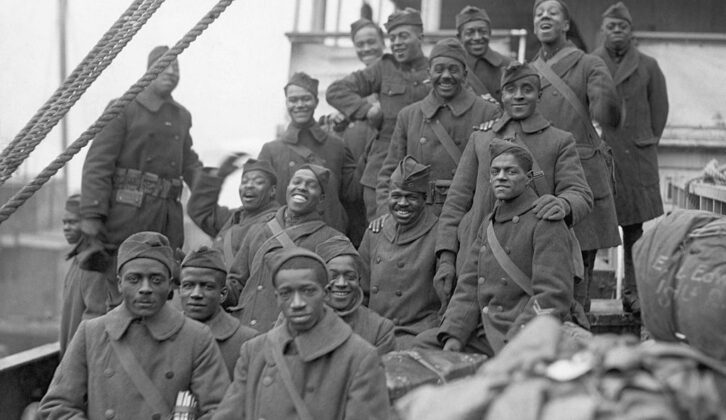The Arrival Of 369Th Regiment Nyc (Original Caption) The arrival of the 369th Black infantry regiment in New York after World War I. Undated photograph.